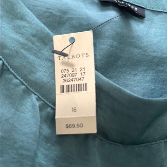 Talbots Aqua Sleeveless Top - Picture 3 of 7